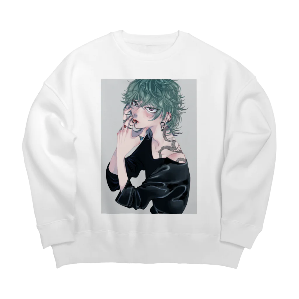 芥子菜の蛇 Big Crew Neck Sweatshirt