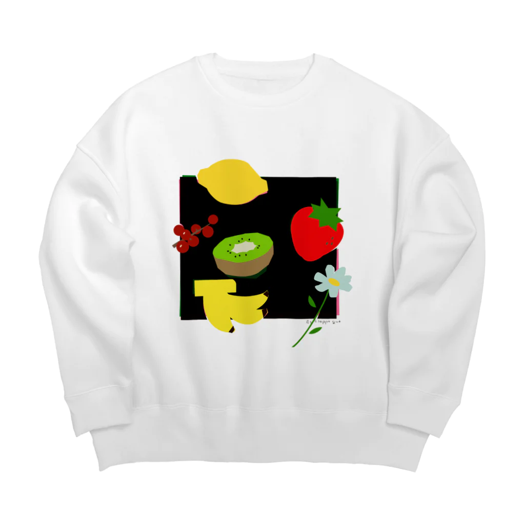 エス クラプト グートの花とくだもの Big Crew Neck Sweatshirt