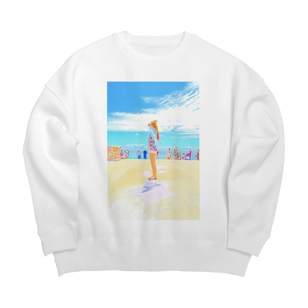 アロハスタイルハワイのハワイの地図 Big Crew Neck Sweatshirt