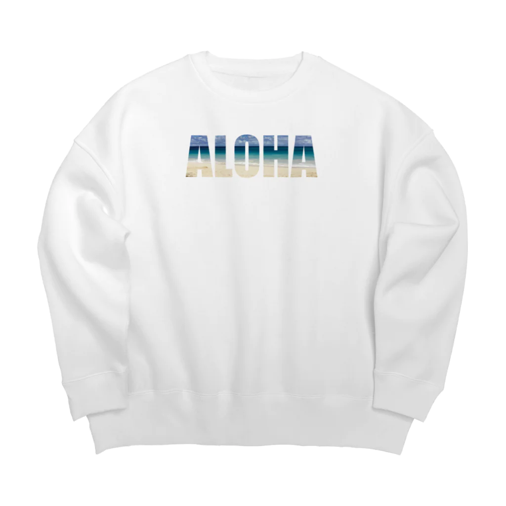 aloha808mahaloのALOHA × ビーチ＠ハワイ Big Crew Neck Sweatshirt