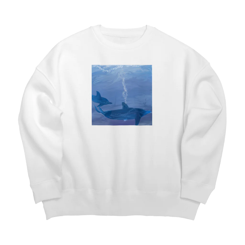 田島 優花のイルカの夢 Big Crew Neck Sweatshirt