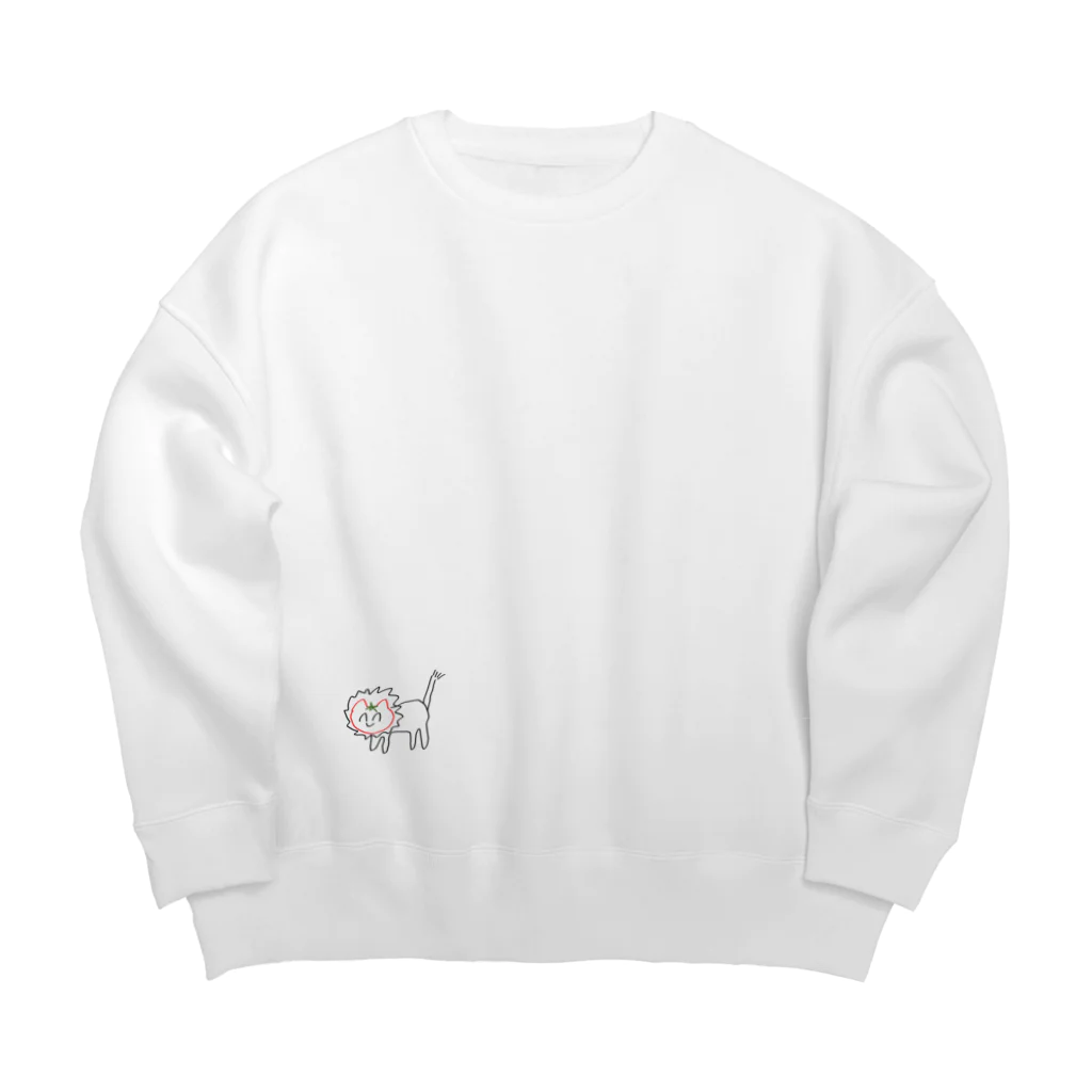 ぼくのせかいのトマトの顔したらいおん Big Crew Neck Sweatshirt