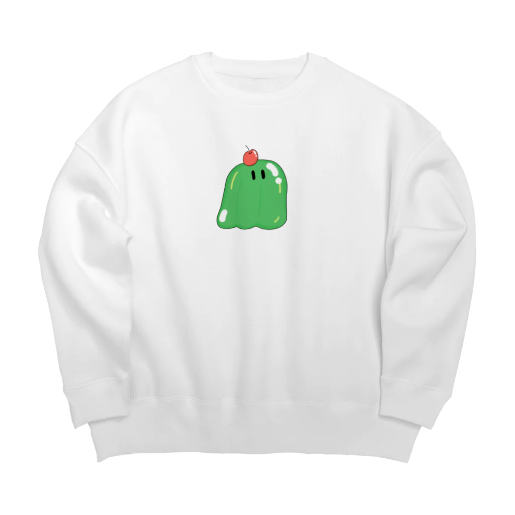 momostudioのショップのゼリーおばけ Big Crew Neck Sweatshirt