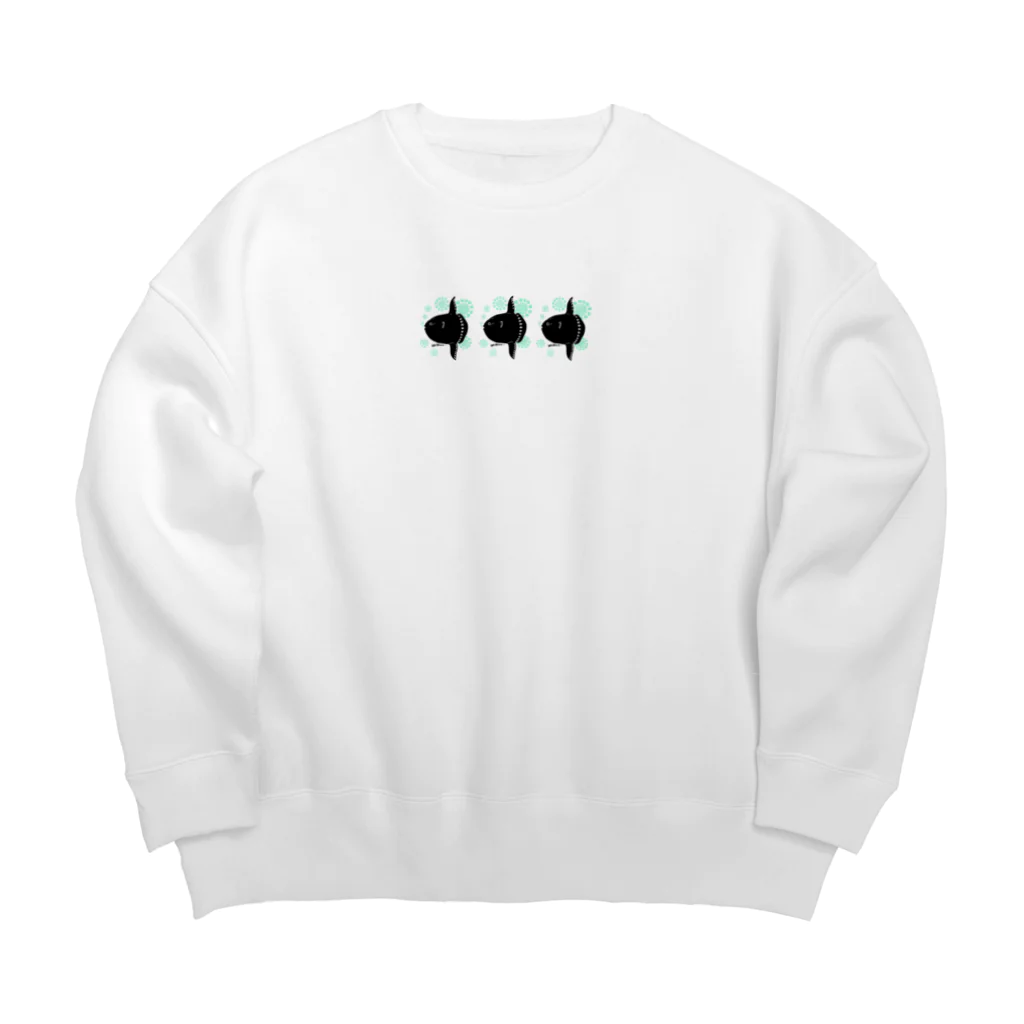 ＰＵＧＬＡＮＤのマンボウ３つ・黒・小 Big Crew Neck Sweatshirt