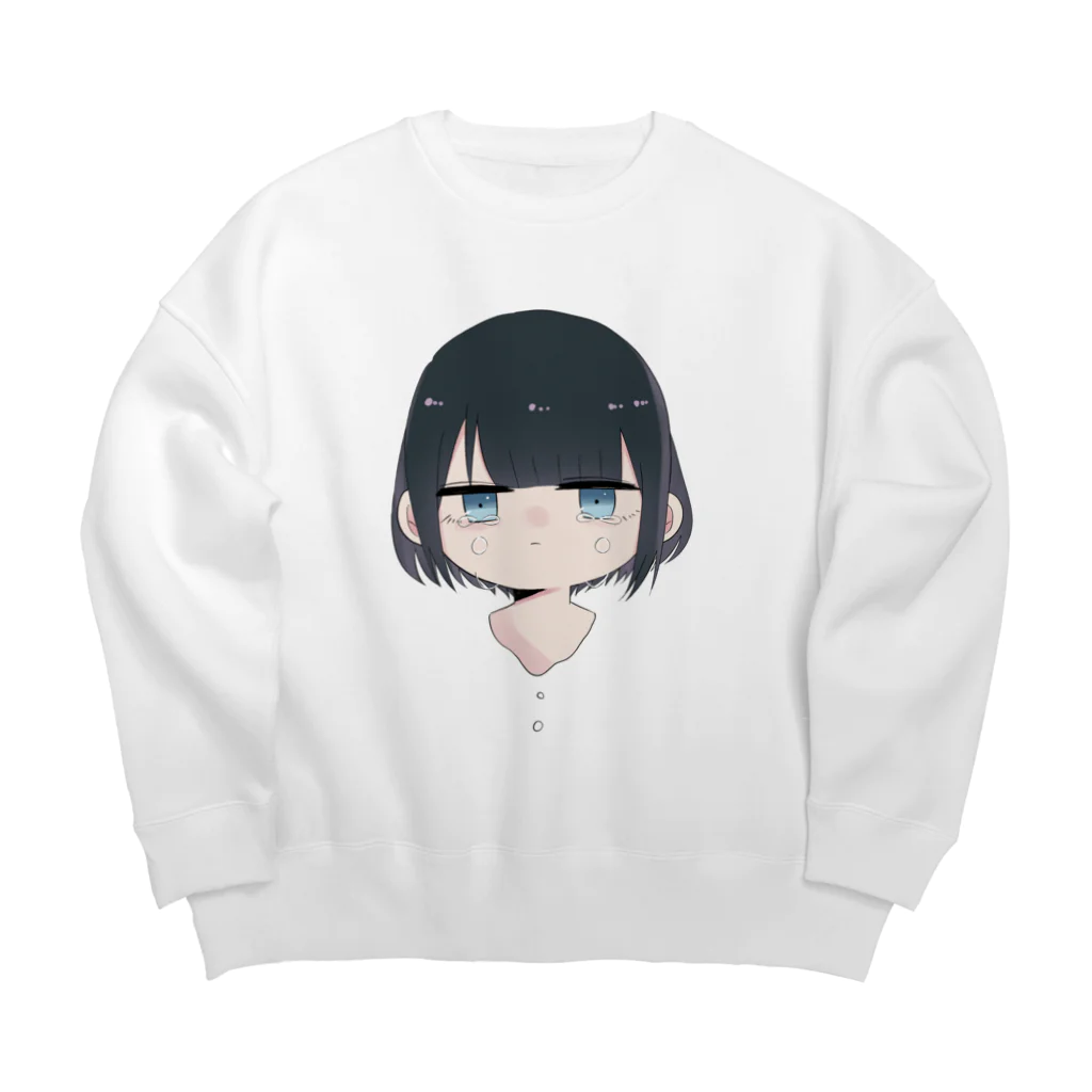 さくらの病み美ちゃんの泣き顔 Big Crew Neck Sweatshirt