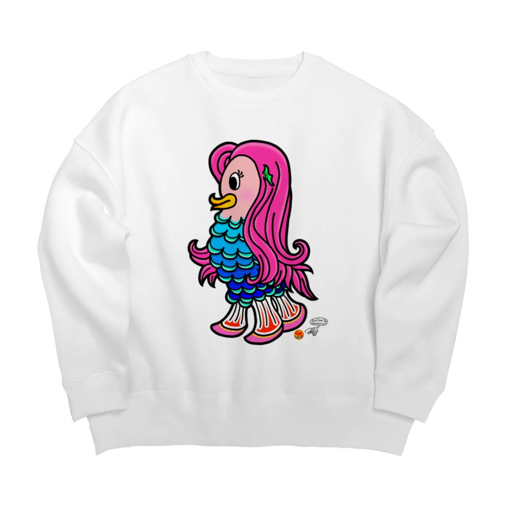 iRoPpA いろっぱのアマビエちゃん Big Crew Neck Sweatshirt