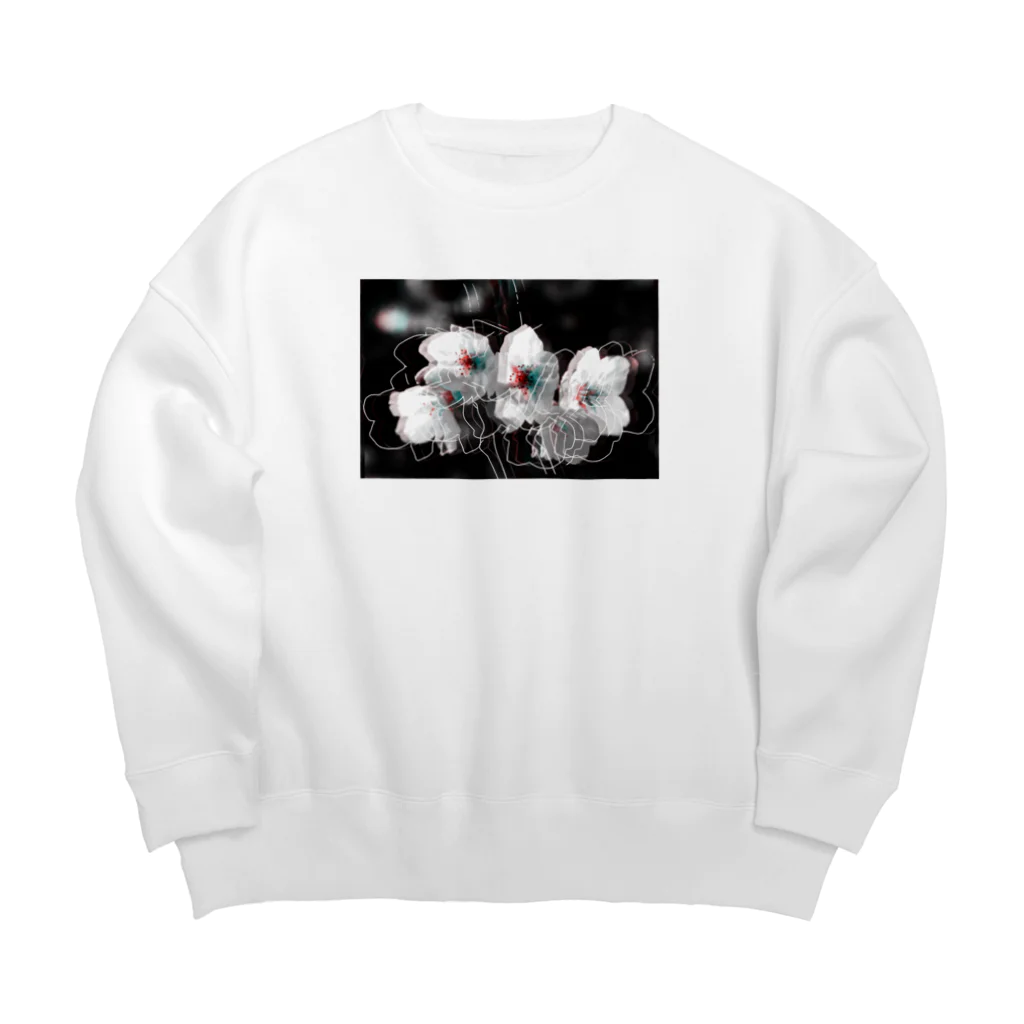 花壇の桜ビット Big Crew Neck Sweatshirt