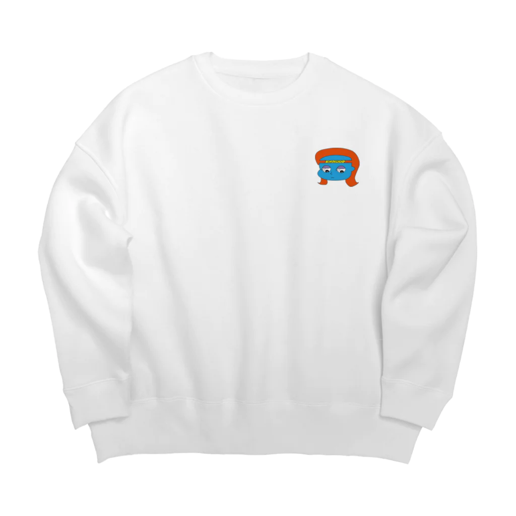 まちこのみやのおみそ Big Crew Neck Sweatshirt