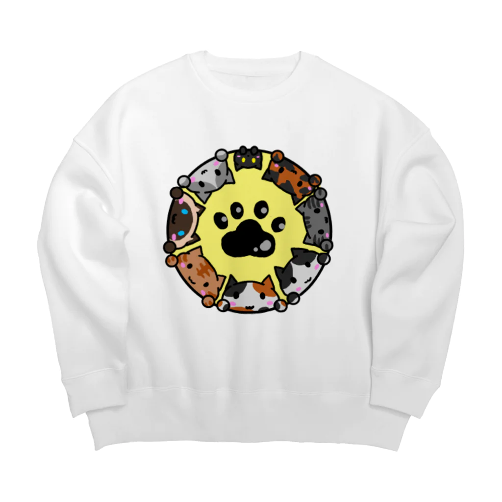 garyuu1025のにゃんこ大集合 Big Crew Neck Sweatshirt