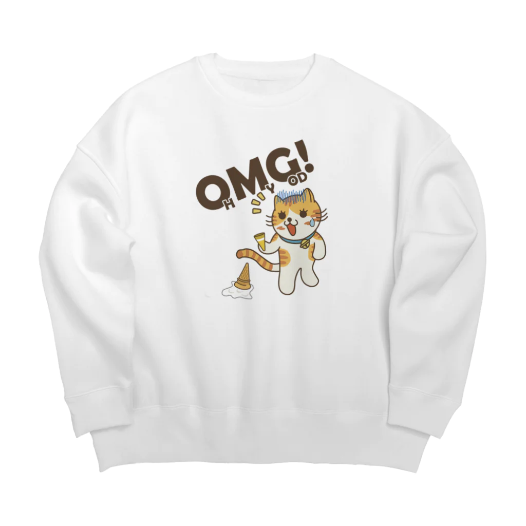 楽猫楽描しげ屋のOMG! Big Crew Neck Sweatshirt