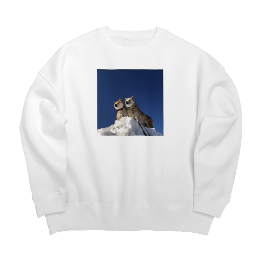 きな茶商店のドヤッと青空と日本犬 Big Crew Neck Sweatshirt