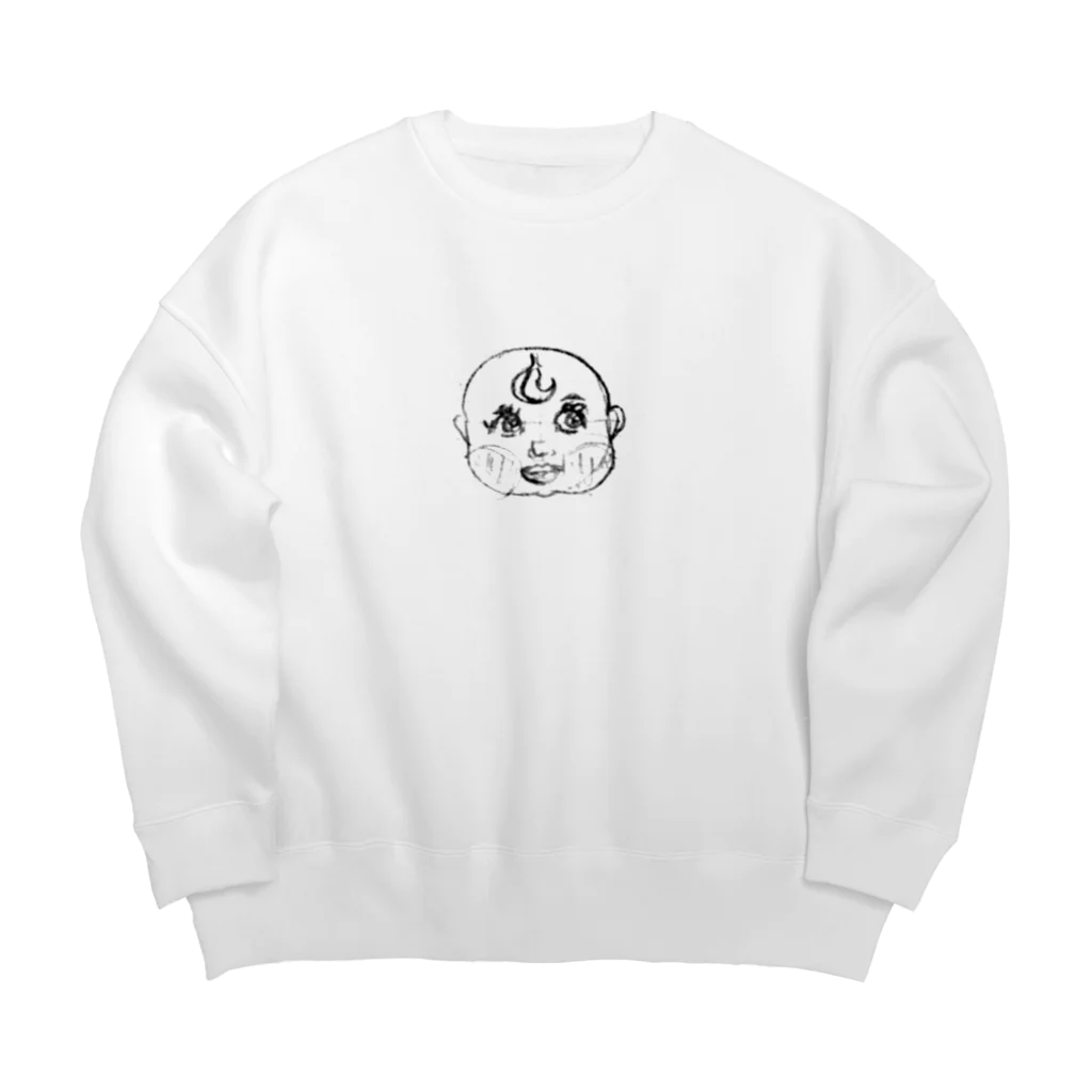 イラッシャイの赤のなかみ（オリジナル） Big Crew Neck Sweatshirt