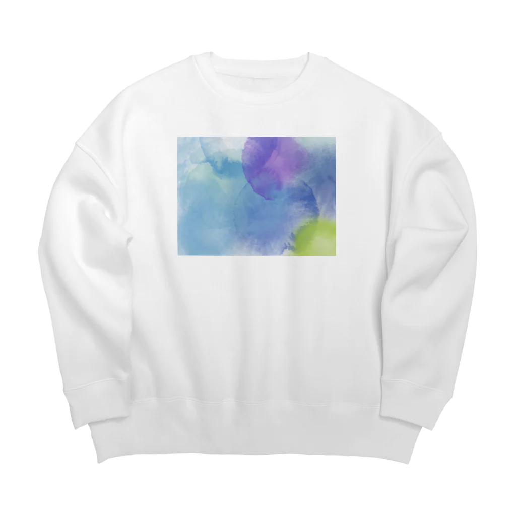 あにまるずの水彩 Big Crew Neck Sweatshirt