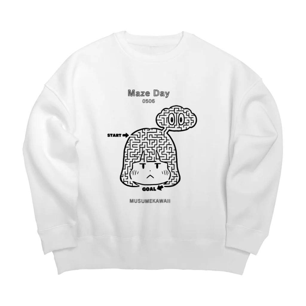 MUSUMEKAWAIIの0506「Maze Day」 Big Crew Neck Sweatshirt