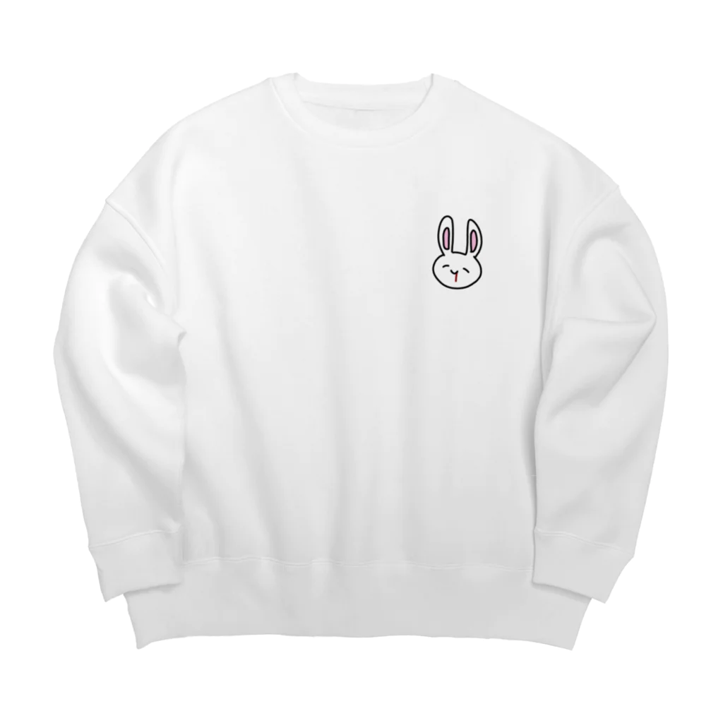 テキトーに生きたいのゆるかわうさぎ Big Crew Neck Sweatshirt