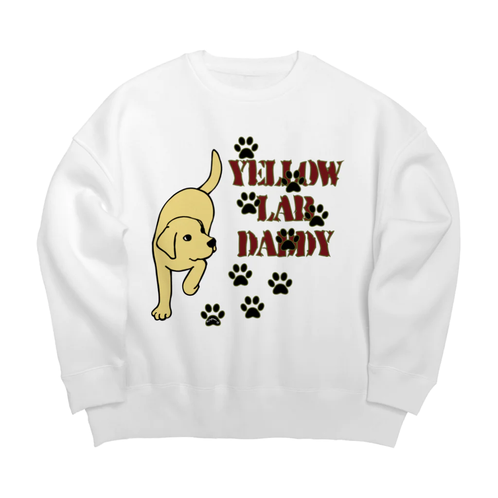 ハッピー・ラブラドールズのYellow Lab Daddy　イエローラブラドール Big Crew Neck Sweatshirt