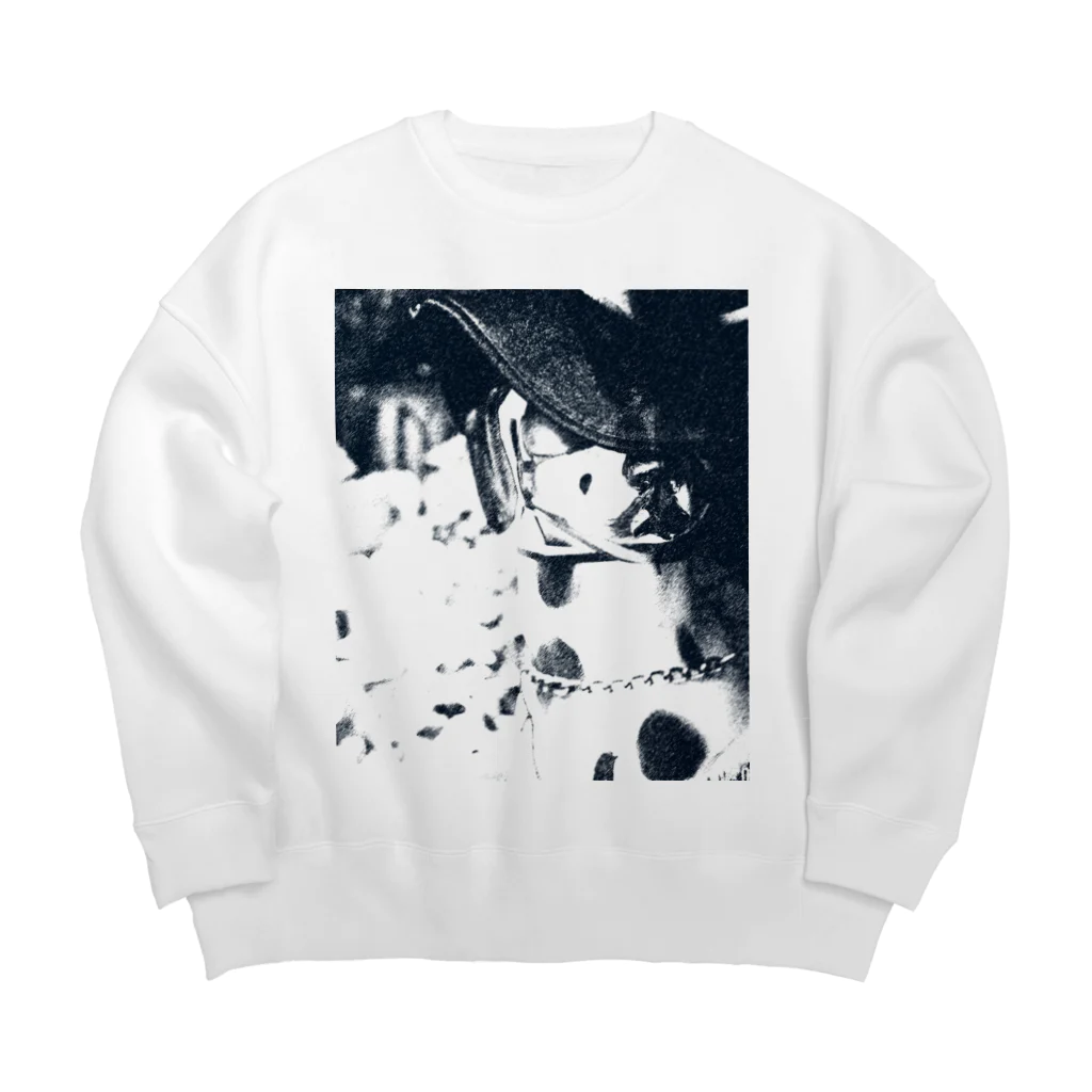 ReiのDog-Dalmatian Big Crew Neck Sweatshirt