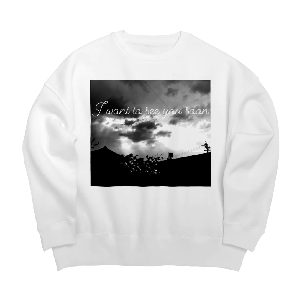 𝙉𝙤𝙗𝙪’𝙨 𝙁𝙖𝙘𝙩𝙧𝙮のI want to see you soon Big Crew Neck Sweatshirt