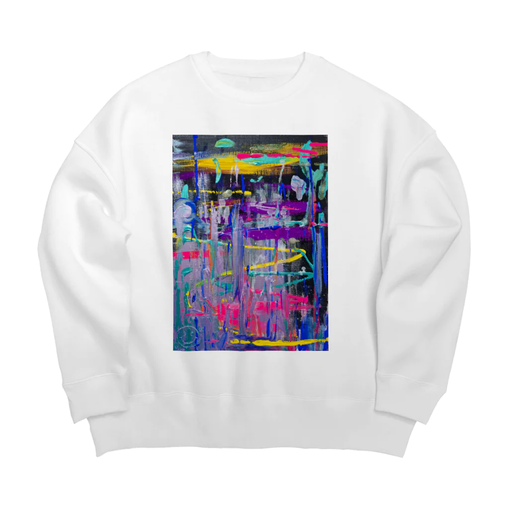 coloring daysの気まぐれペイント Big Crew Neck Sweatshirt