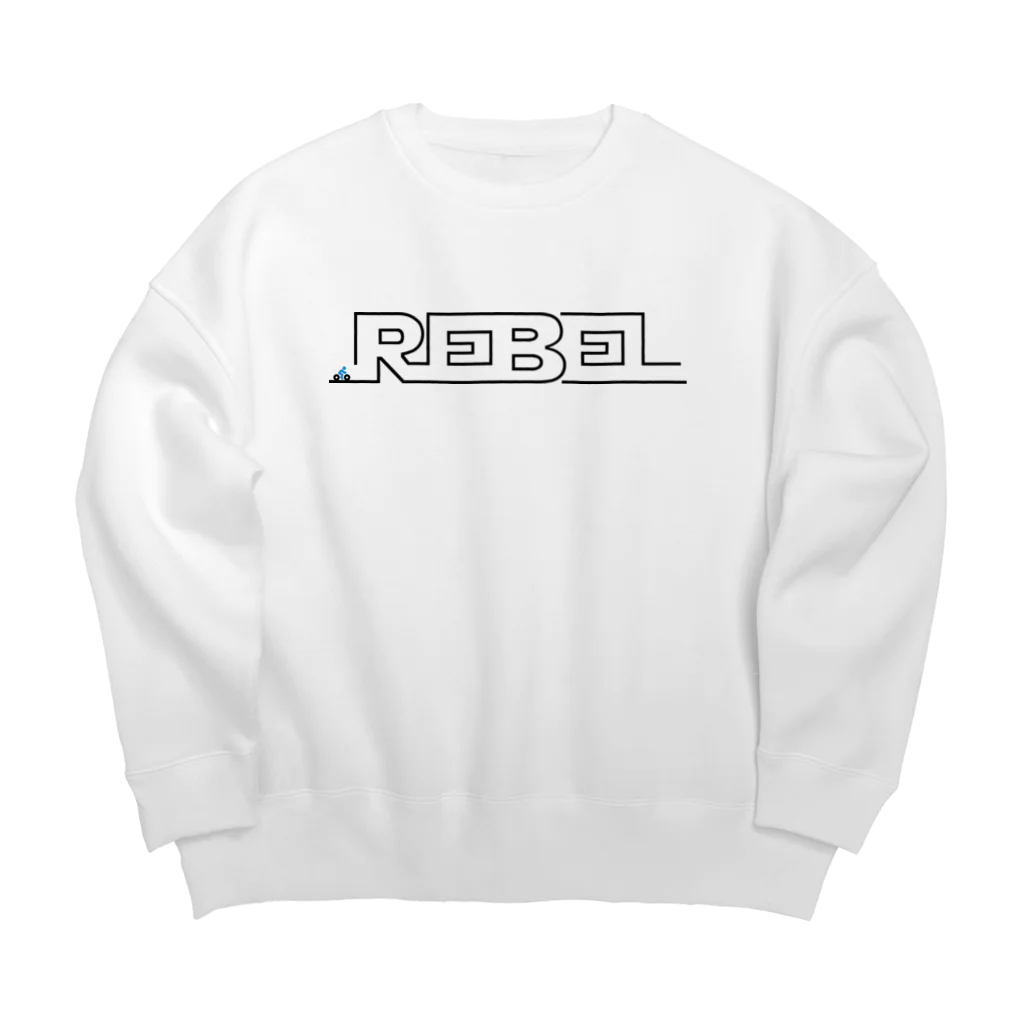 GALACTIC REBELのREBEL LINE BLACK ビッグシルエットスウェット