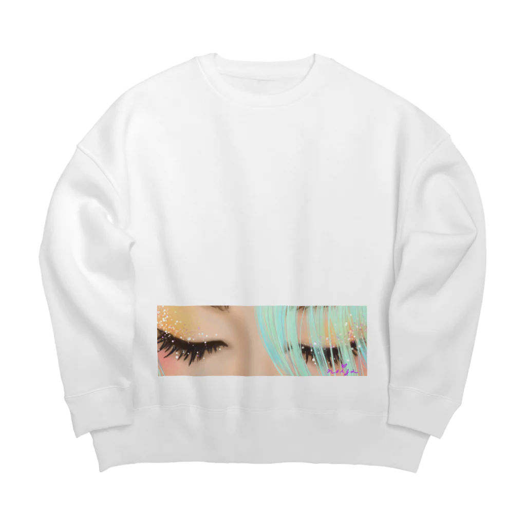 Ｍ✧Ｌｏｖｅｌｏ（エム・ラヴロ）の赤いくちびる💋（横） Big Crew Neck Sweatshirt