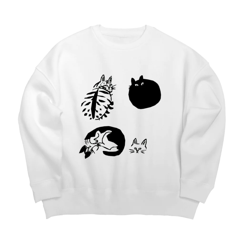 喫茶こぐまやのまるまるごろごろ Big Crew Neck Sweatshirt