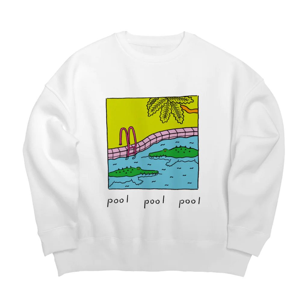 Futakawa Mayuのグッズショップのpool ワニ Big Crew Neck Sweatshirt