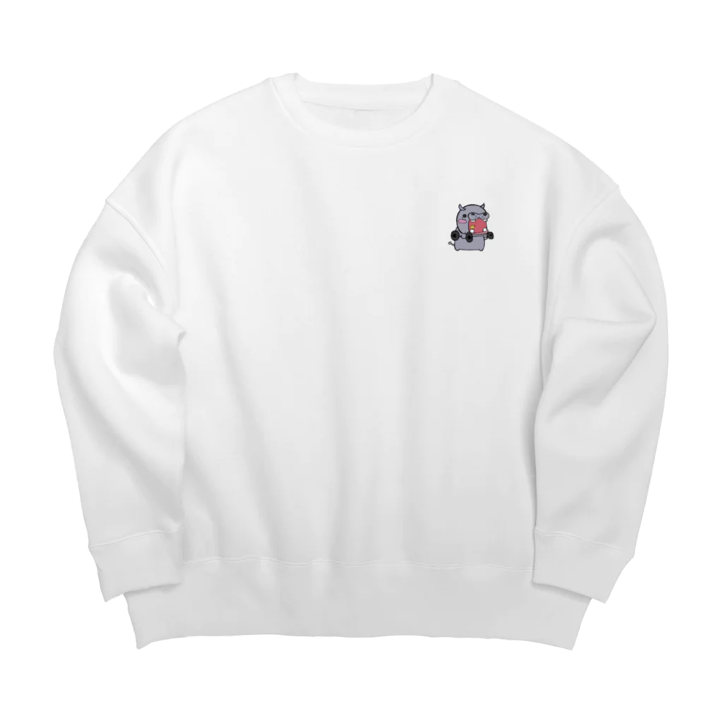 あおいろ🇺🇸の世界一のかばさん Big Crew Neck Sweatshirt