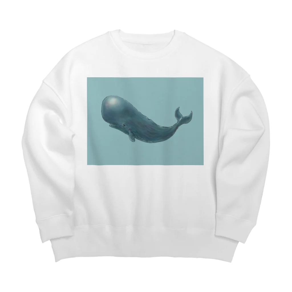 はちえんのお店のくじらくん（文字なし） Big Crew Neck Sweatshirt