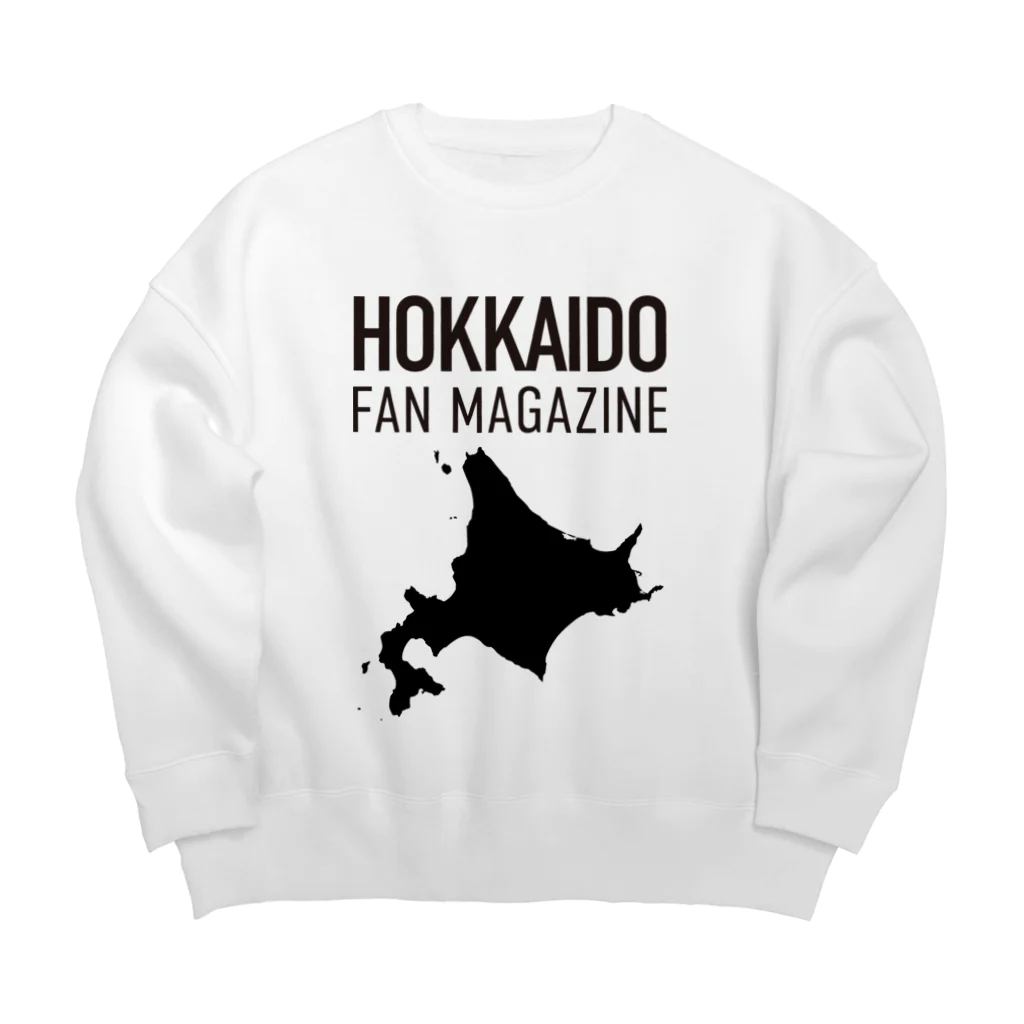 北海道ファンマガジン編集部の北海道ファンマガジン黒地図ロゴ Big Crew Neck Sweatshirt