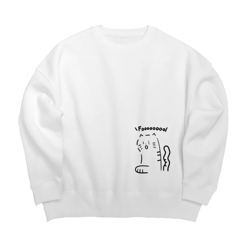 宇宙怪獣ぐみshopのFOOOOOO！！Cat Big Crew Neck Sweatshirt