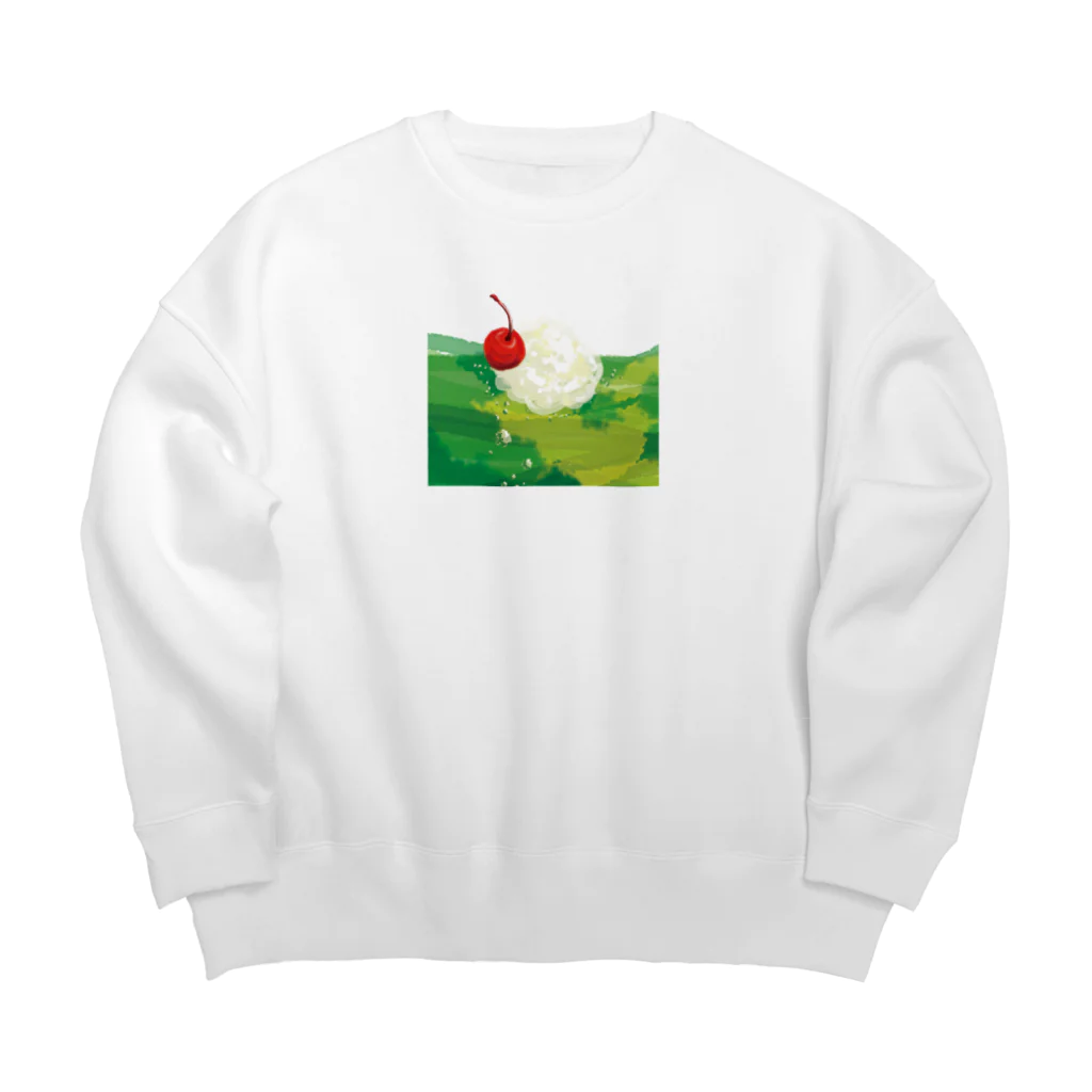 好きなもの工房のメロンソーダ　リサイズ Big Crew Neck Sweatshirt