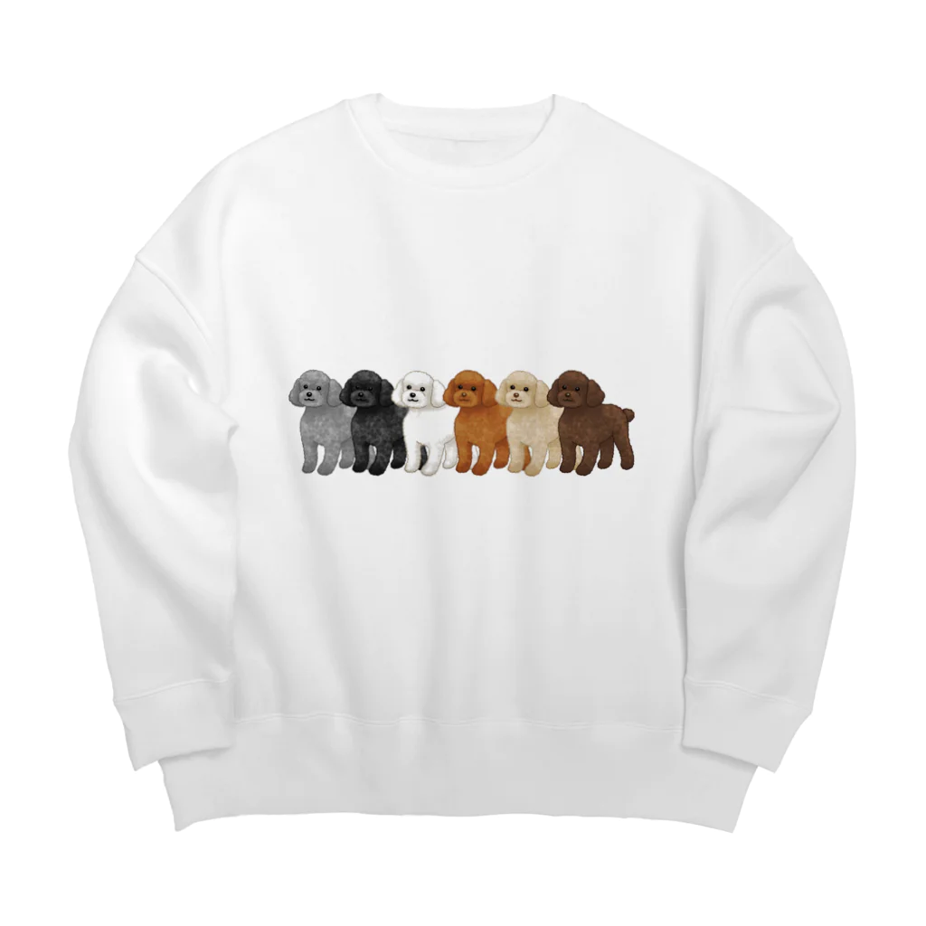 chippokeのトイプードルいろいろ Big Crew Neck Sweatshirt