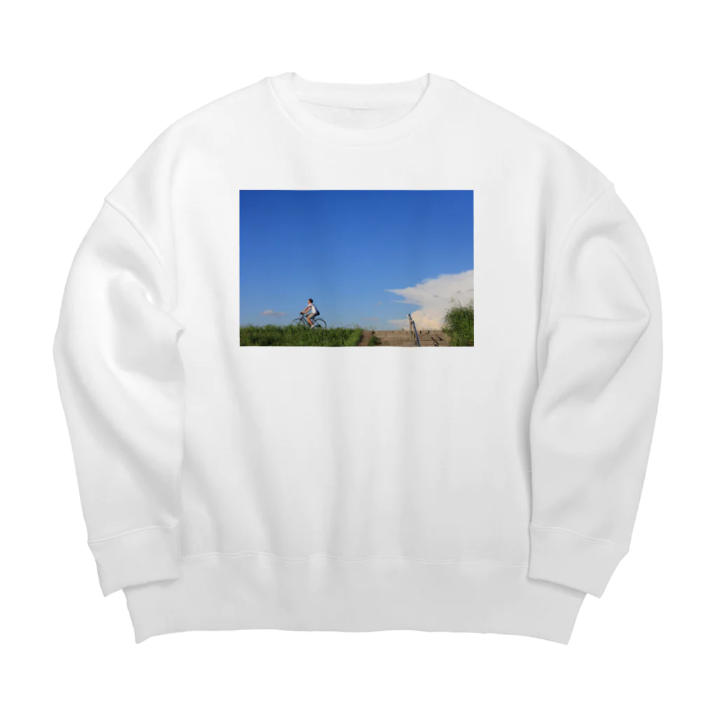 photo-kiokuの青空 Big Crew Neck Sweatshirt