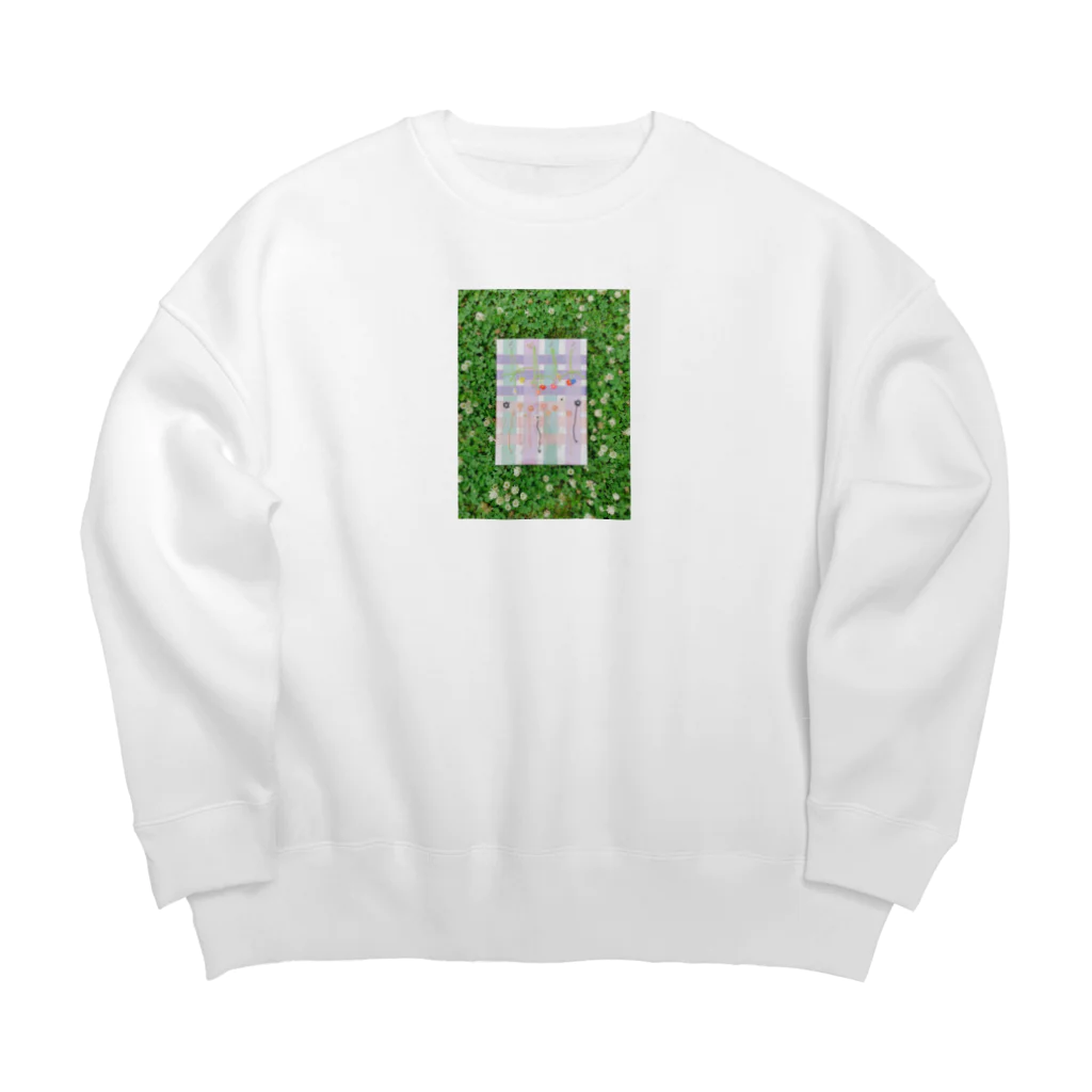 otootohappyのflower picking Big Crew Neck Sweatshirt