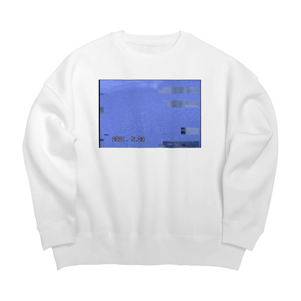 ディスク百合おんのminiDVテープ「天然グリッチ（青）」 Big Crew Neck Sweatshirt