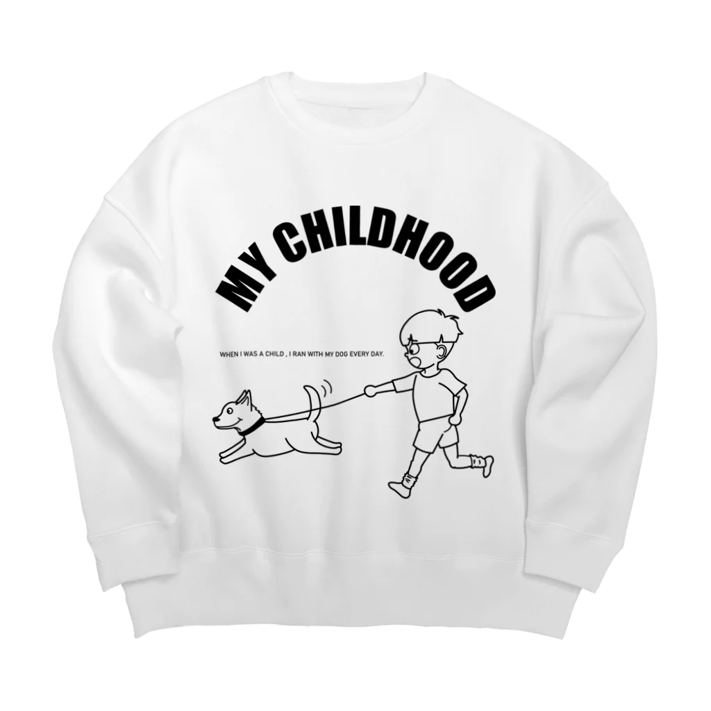 MY CHILDHOODのMY CHILDHOOD BLACK Big Crew Neck Sweatshirt