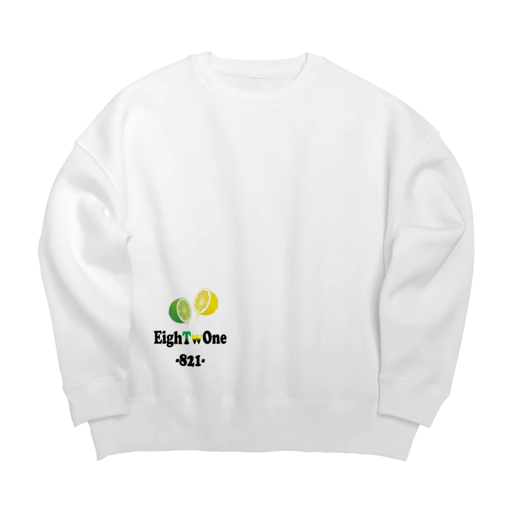 ストリートファッションはEighTwOne-821-(えいとぅーわん はちにーいち)のレモンライム Big Crew Neck Sweatshirt