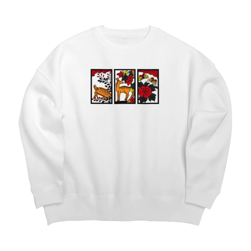 commonsenceのいのしかちょう Big Crew Neck Sweatshirt