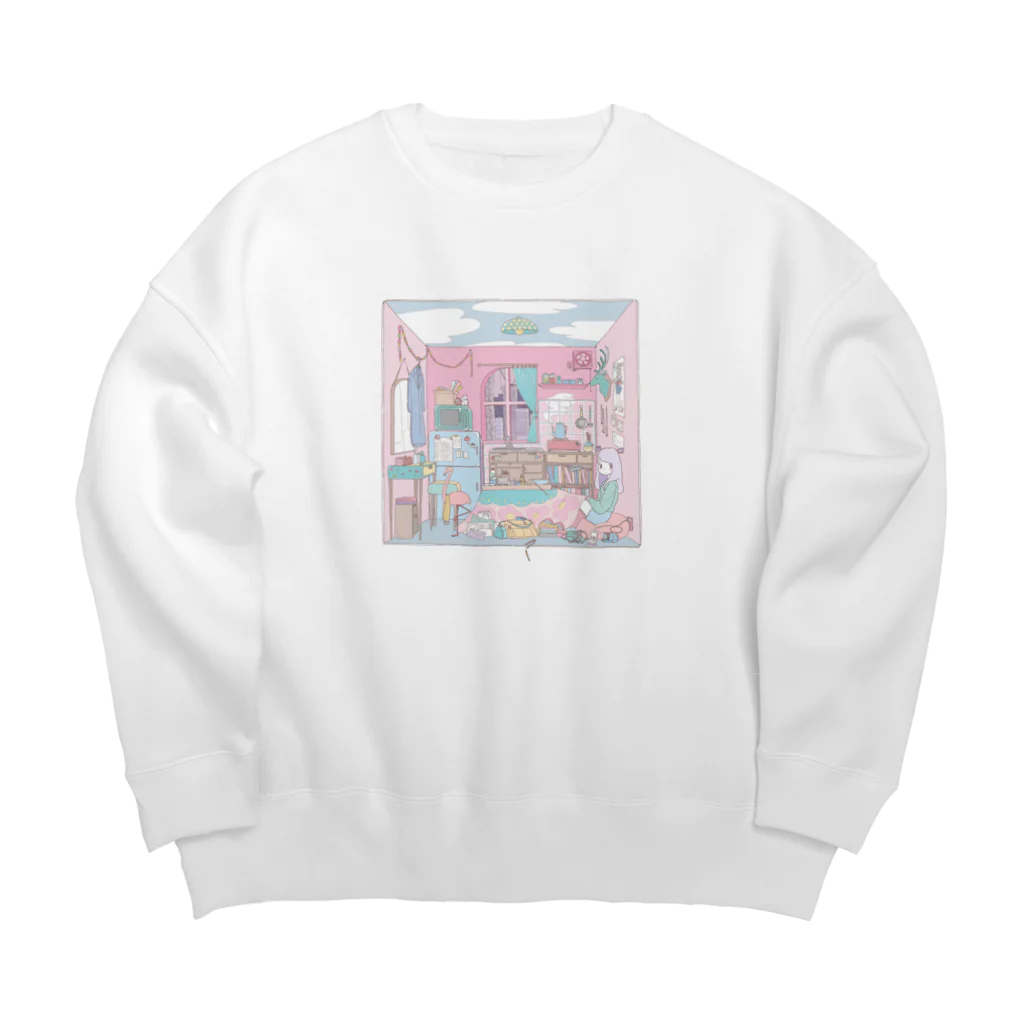 夢野ネロの健康で文化的な生活 Big Crew Neck Sweatshirt