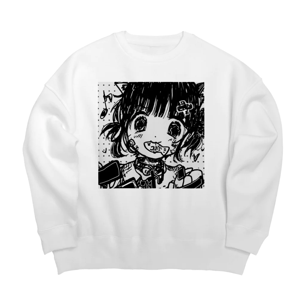 塩林檎のﾆｬ!! Big Crew Neck Sweatshirt