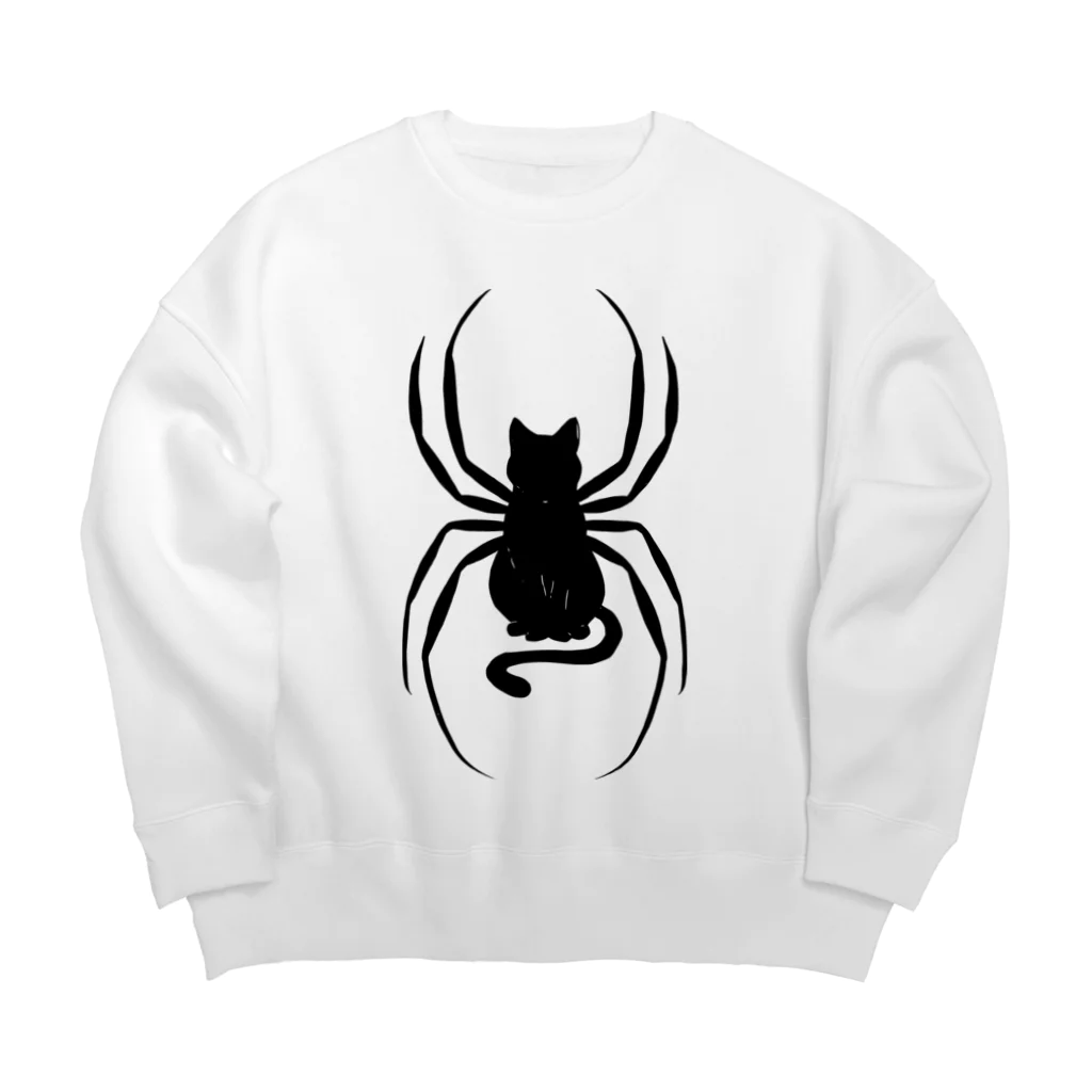 指奇（灼灼の猫蜘蛛 Big Crew Neck Sweatshirt