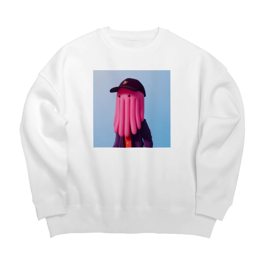 Daichi Sugimoto🦑3D Artistのルパート・カラマリ Big Crew Neck Sweatshirt