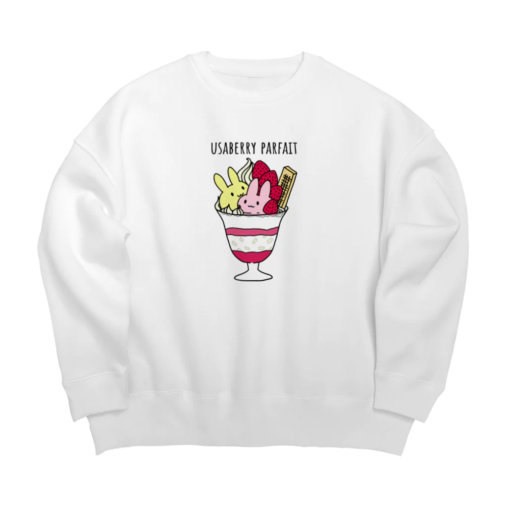 USAGI DESIGN -emi-のうさベリーパフェ Big Crew Neck Sweatshirt