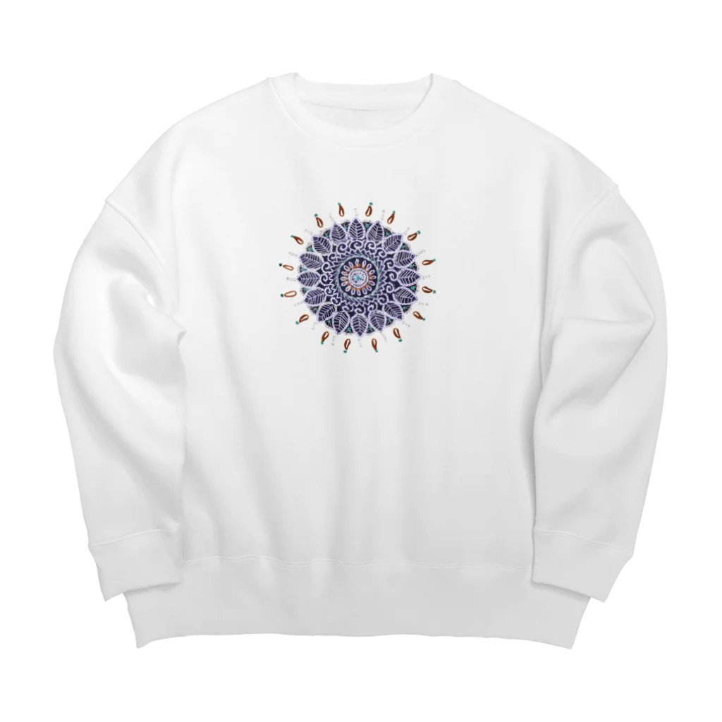 ネルネルテルネのアラベスク刺繡 ✸ ホワイト Big Crew Neck Sweatshirt