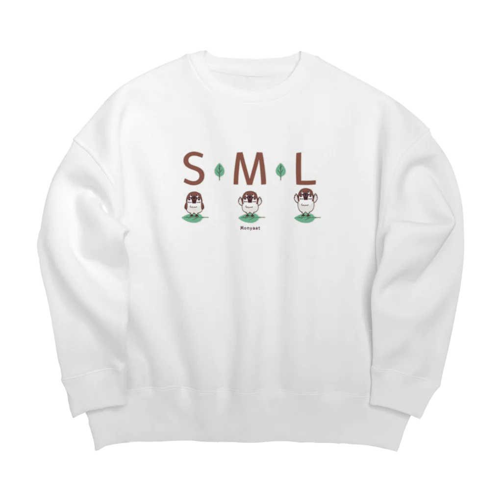 イラスト MONYAAT のスズメがちゅん SMLTシャツ Big Crew Neck Sweatshirt