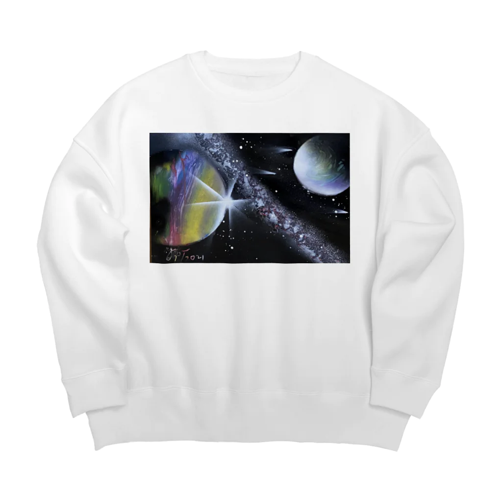 Yessy&Tomo Tienda de artistasの七夕の銀河 Big Crew Neck Sweatshirt