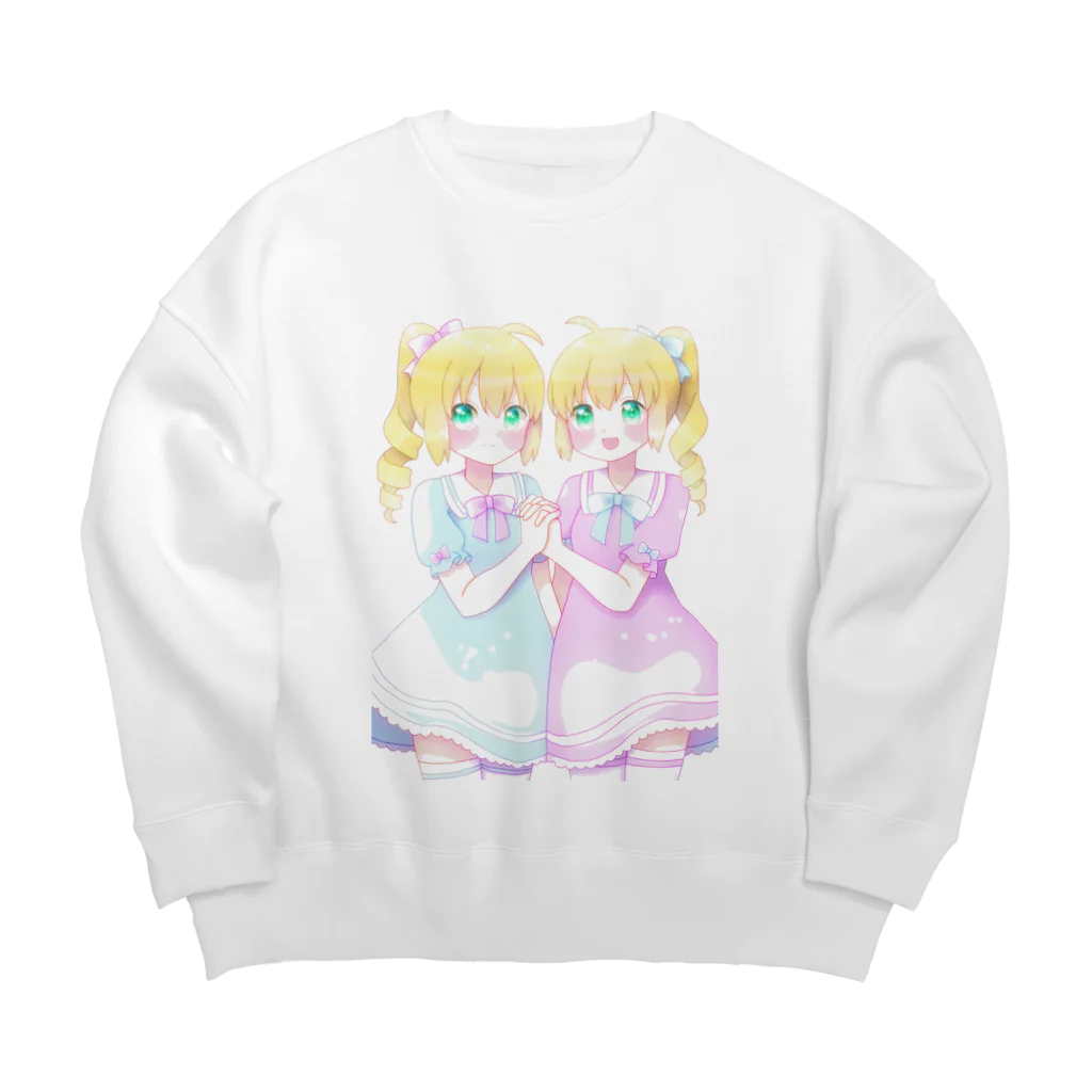 かわいいもののおみせ　いそぎんちゃくの双子ちゃん Big Crew Neck Sweatshirt