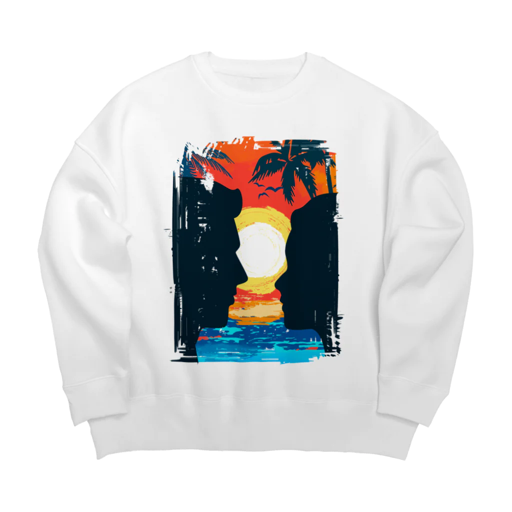 Fred Horstmanの​Romance on the Beach  ビーチ で の ロマン Big Crew Neck Sweatshirt