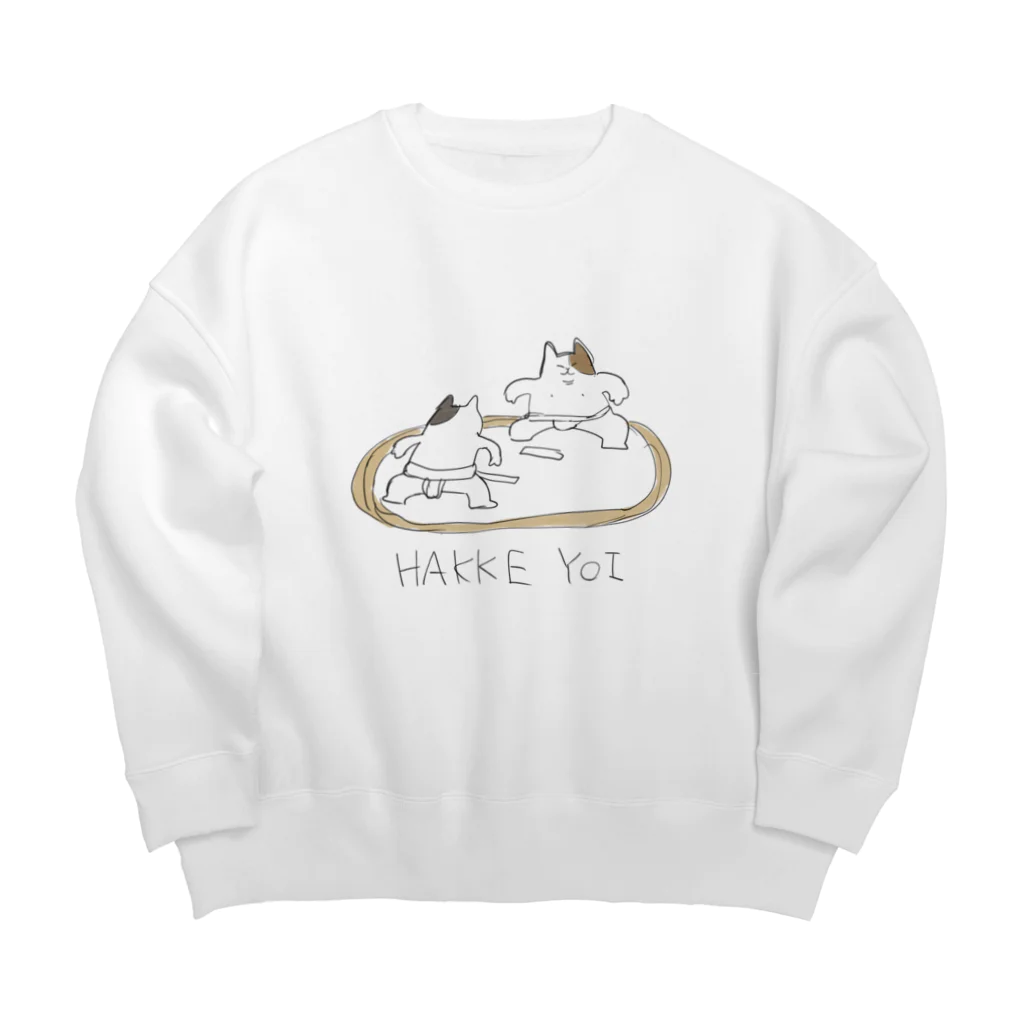 国技の相撲猫 Big Crew Neck Sweatshirt